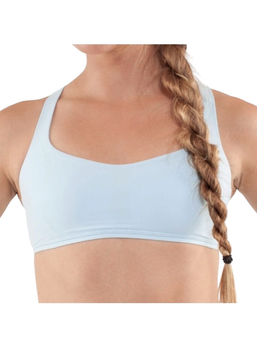 Lululemon Free to Be Sports Bra Strappy Light Blue Yoga Active Women's Sz 6 - Picture 2 of 10